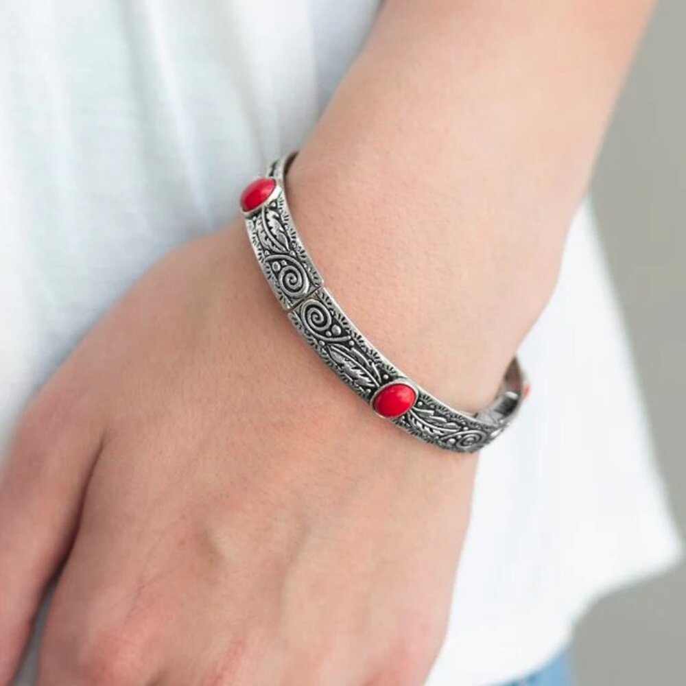 Paparazzi Jewelry - Wild West Story - Red Bracelet - Vintage